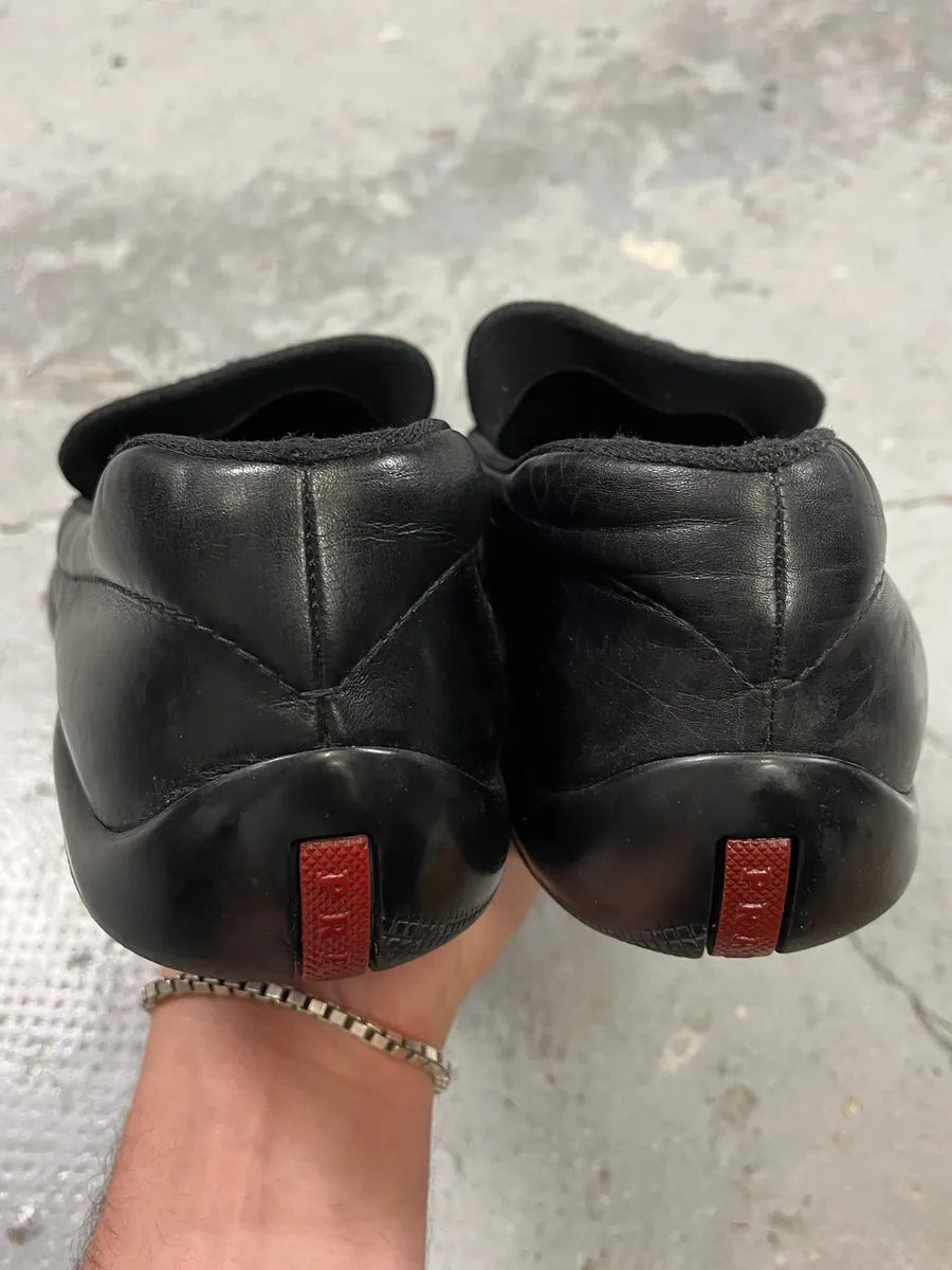 2000s Prada Black Leather Loafers (44eu/us10) nobFGoe 4