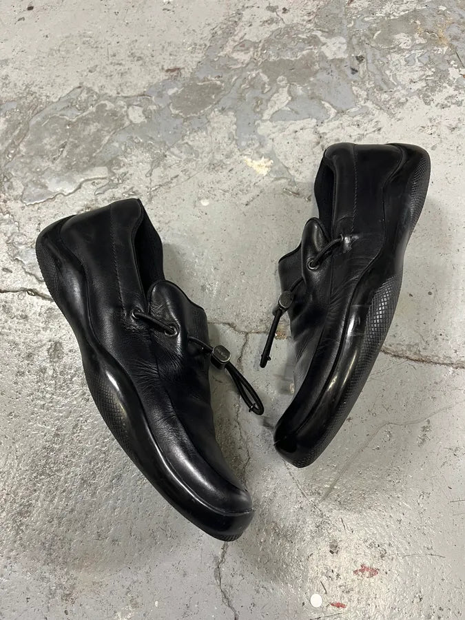 2000s Prada Black Leather Loafers NASCgKB 2