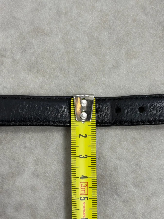 2000s Prada Black Leather Medal Bracelet iiHuxkR 8