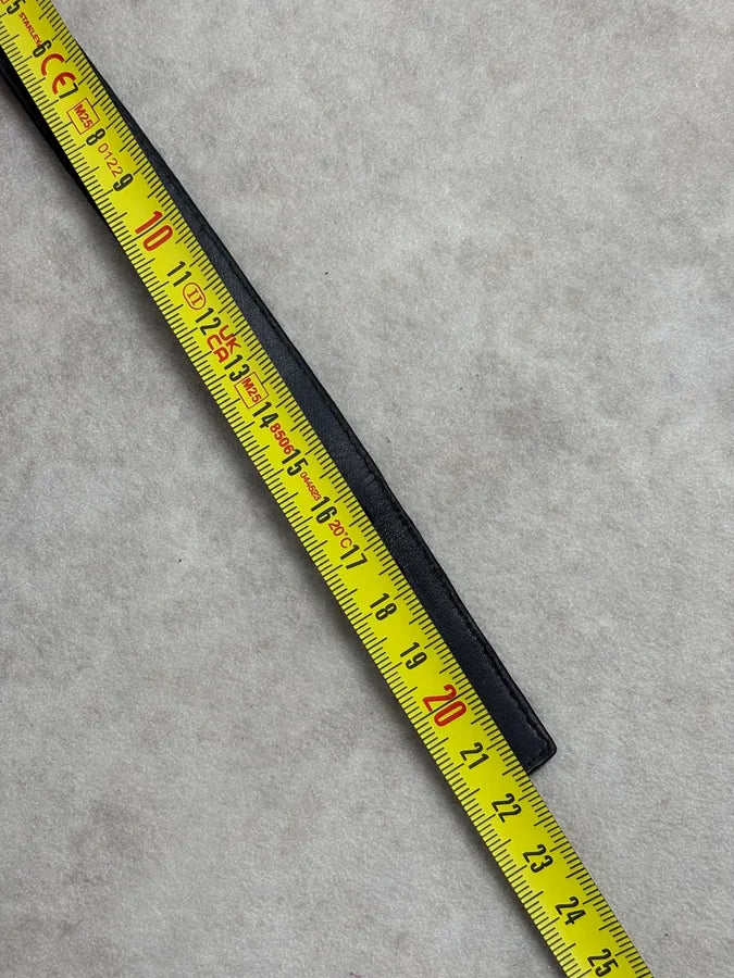2000s Prada Black Leather Medal Bracelet iiHuxkR 7