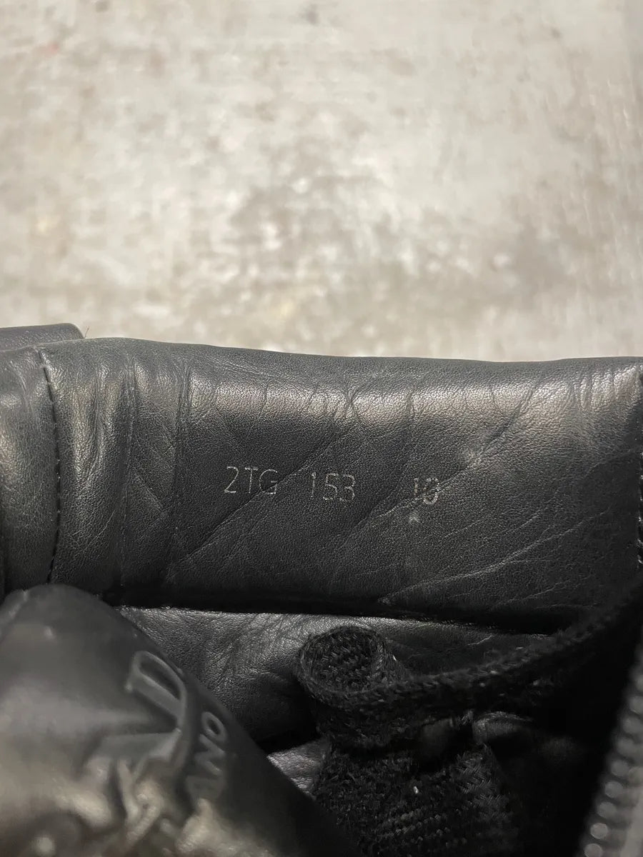 2000s Prada Black Leather Minimalist Combat Boots (45eu/us11) 7