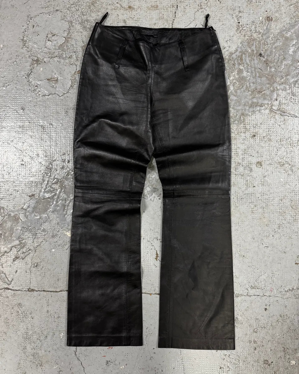 2000s Prada Black Leather Pants jBDdEcL 2
