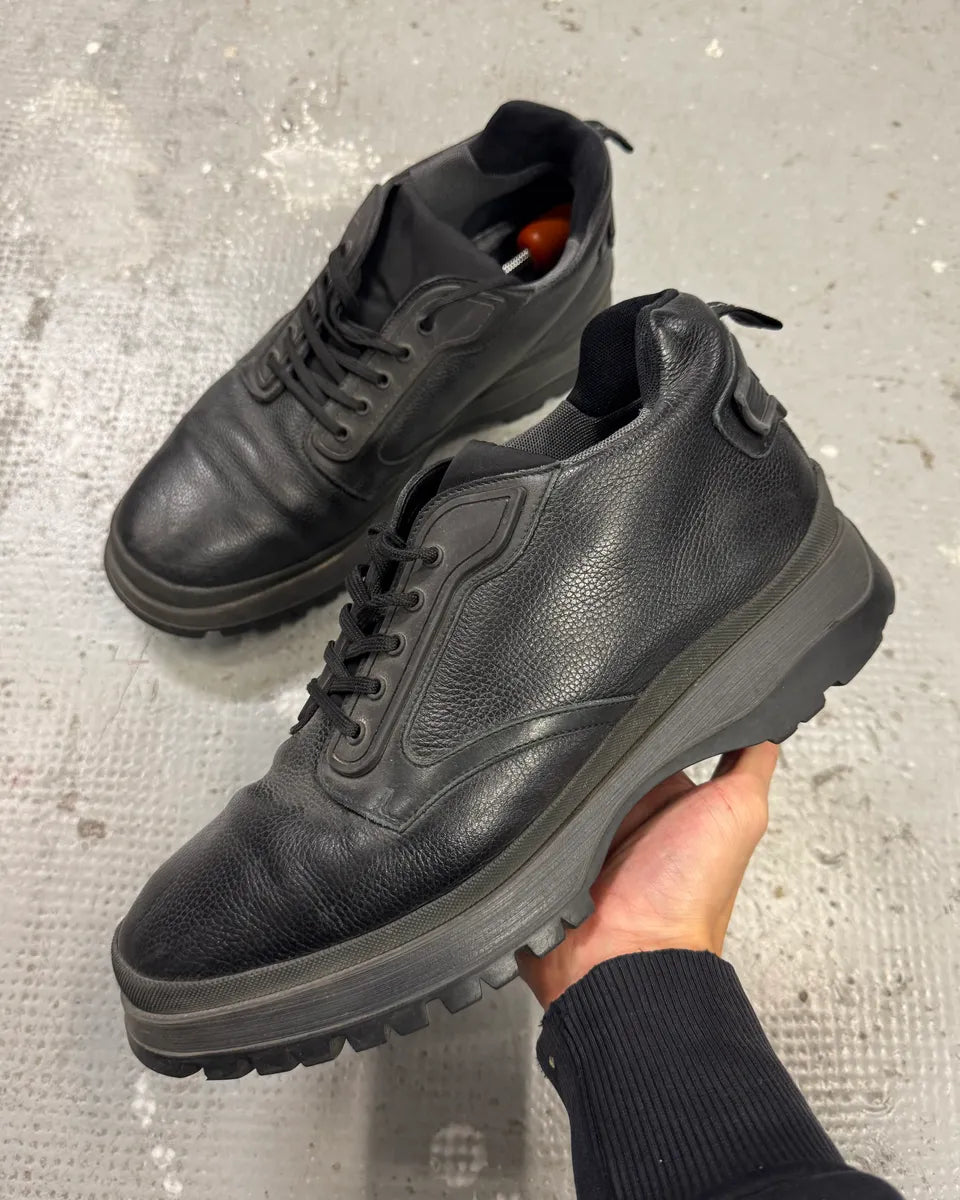 2000s Prada Black Leather Premium Archive Boots (44.5eu/us10.5) 0