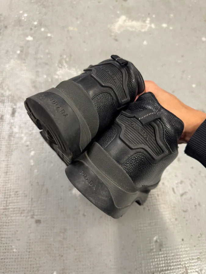 2000s Prada Black Leather Premium Archive Boots (44.5eu/us10.5) 2