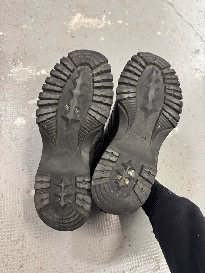 2000s Prada Black Leather Premium Archive Boots (44.5eu/us10.5) 6