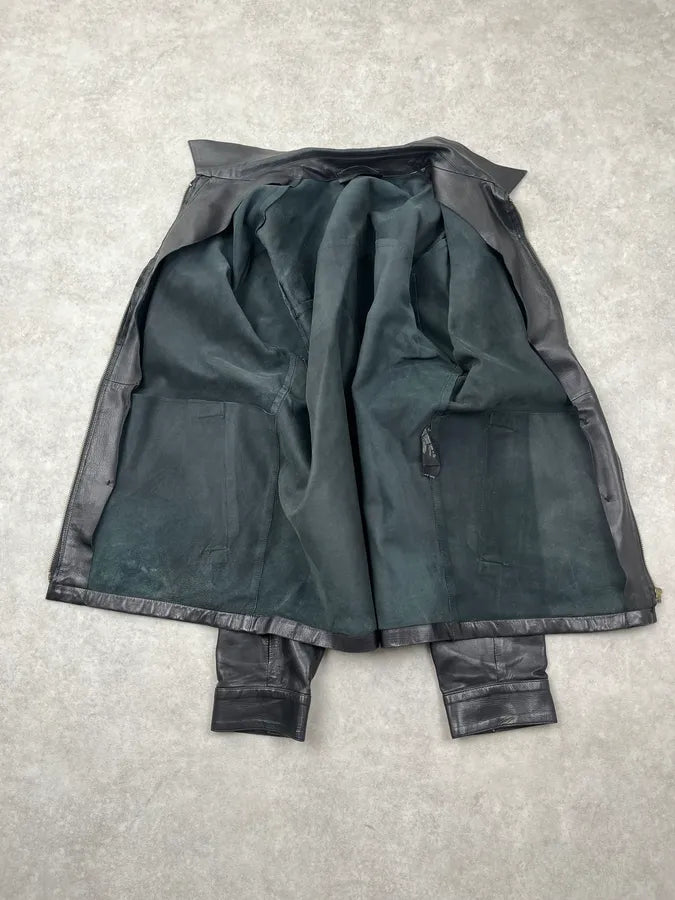 2000s Prada Black Premium Leather Jacket tuBFbRZ 7