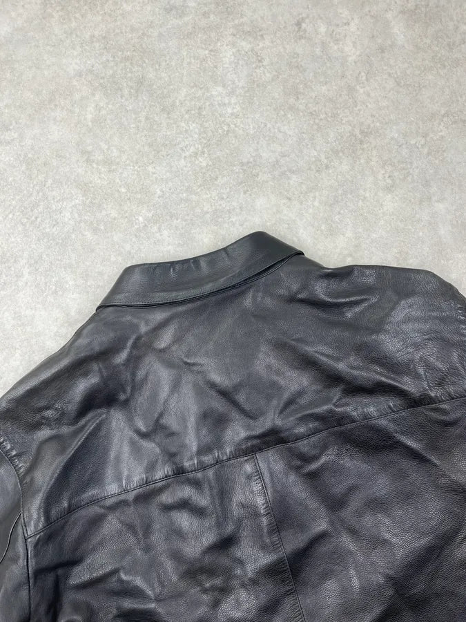 2000s Prada Black Premium Leather Jacket tuBFbRZ 5
