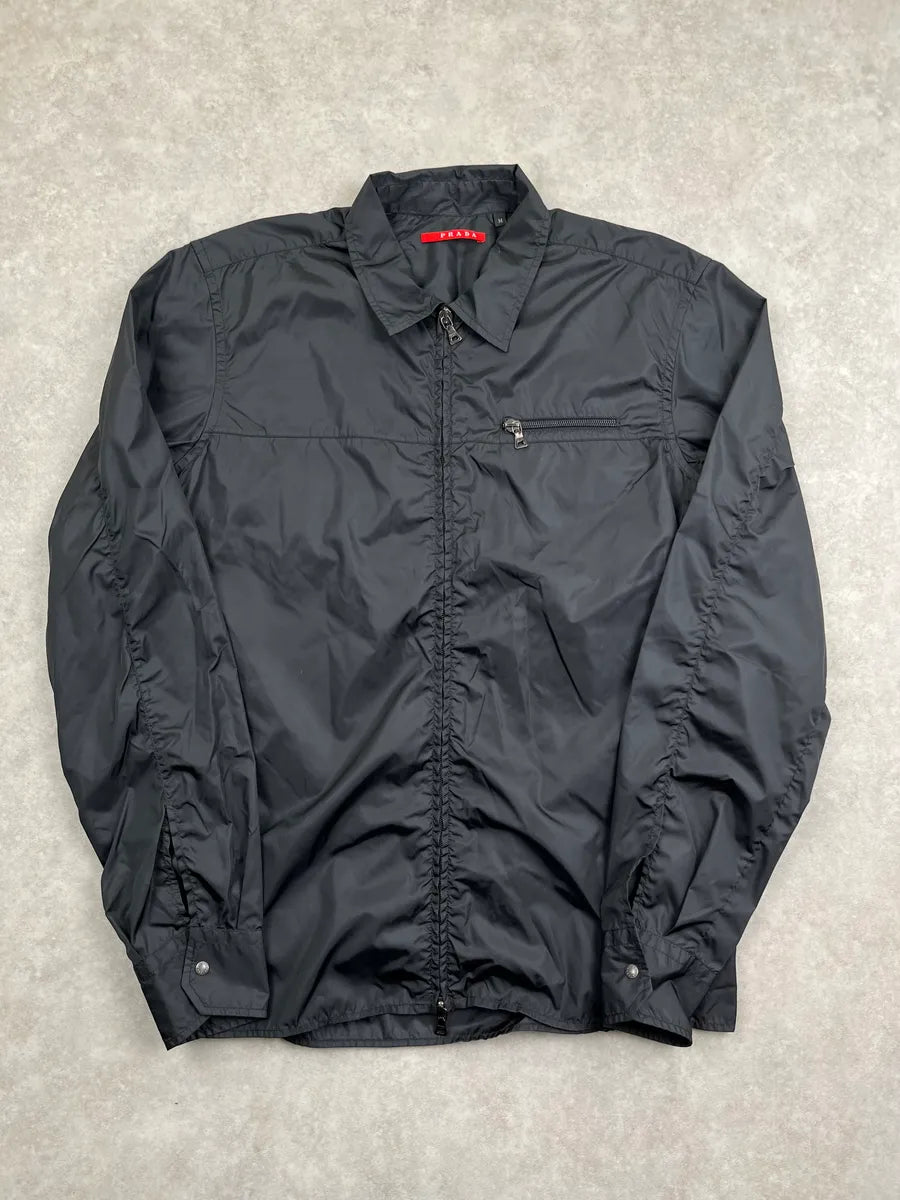 2000s Prada Black Light Windbreaker Jacket yqqlWlt 0