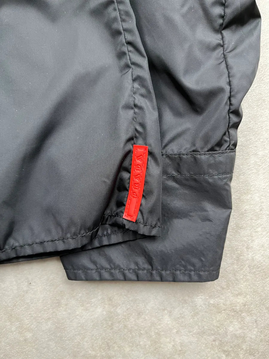 2000s Prada Black Light Windbreaker Jacket yqqlWlt 8