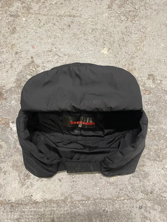 2000s Prada Black Linea Rossa Chapka (OS) 0