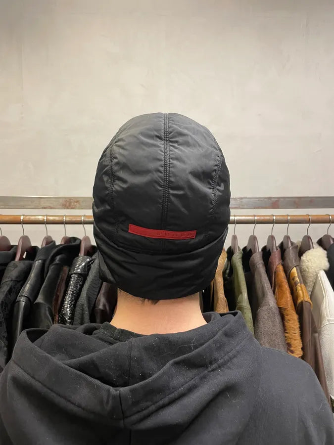 2000s Prada Black Linea Rossa Chapka (OS) 3