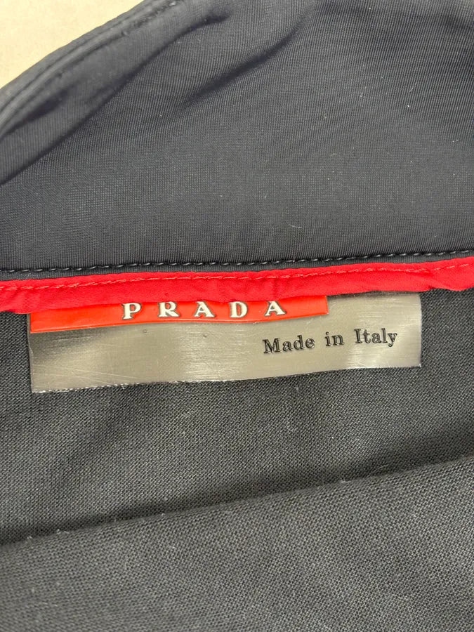 2000s Prada Black Linea Rossa Multi Zips Skirt cvfZTru 10