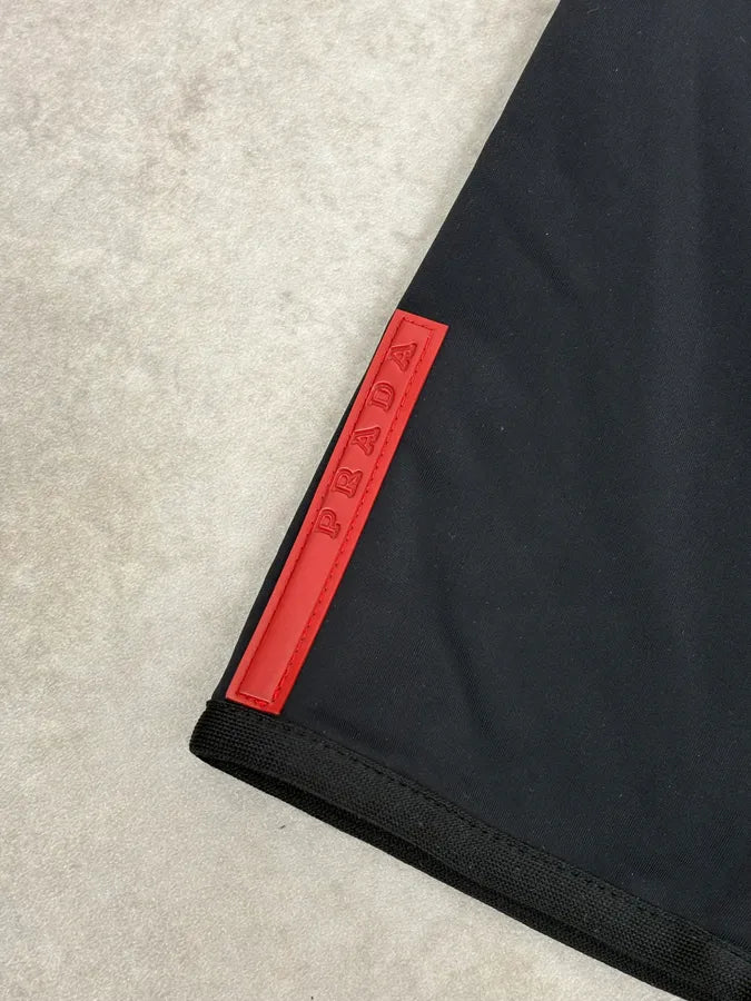 2000s Prada Black Linea Rossa Multi Zips Skirt cvfZTru 8