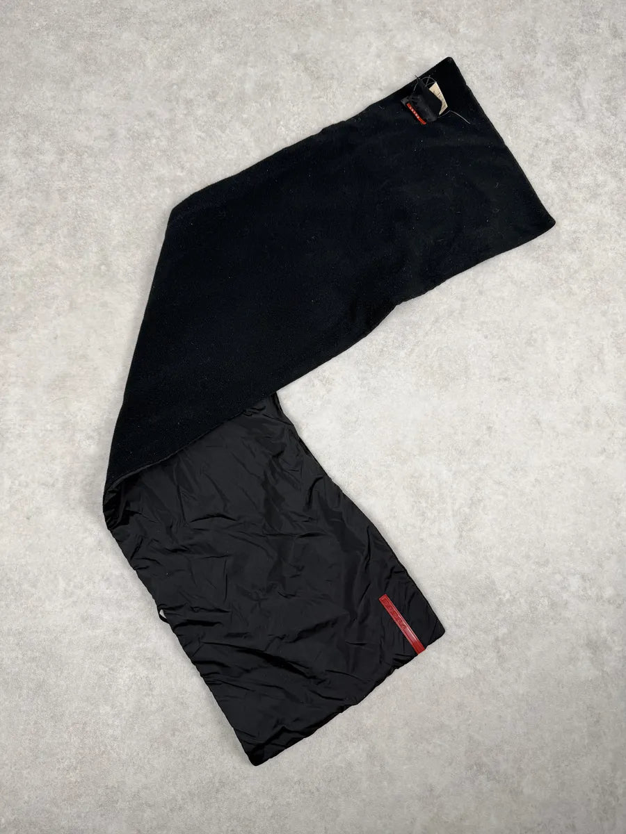 2000s Prada Black Linea Rossa Nylon Scarf vijqtLu 4