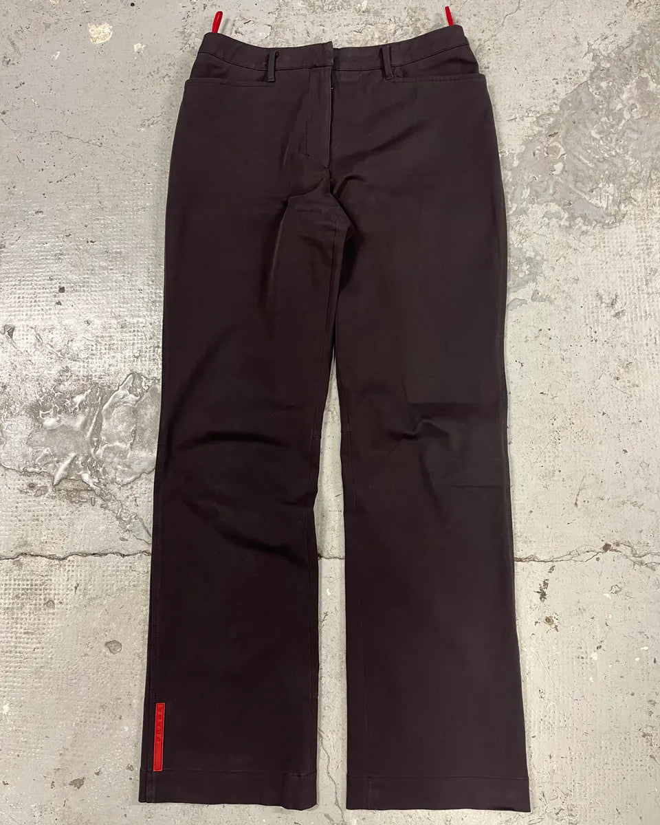 2000s Prada Brown Linea Rossa Pants fDHTabI 0