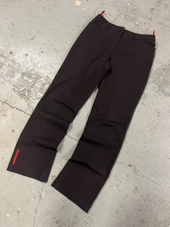 2000s Prada Brown Linea Rossa Pants fDHTabI 4