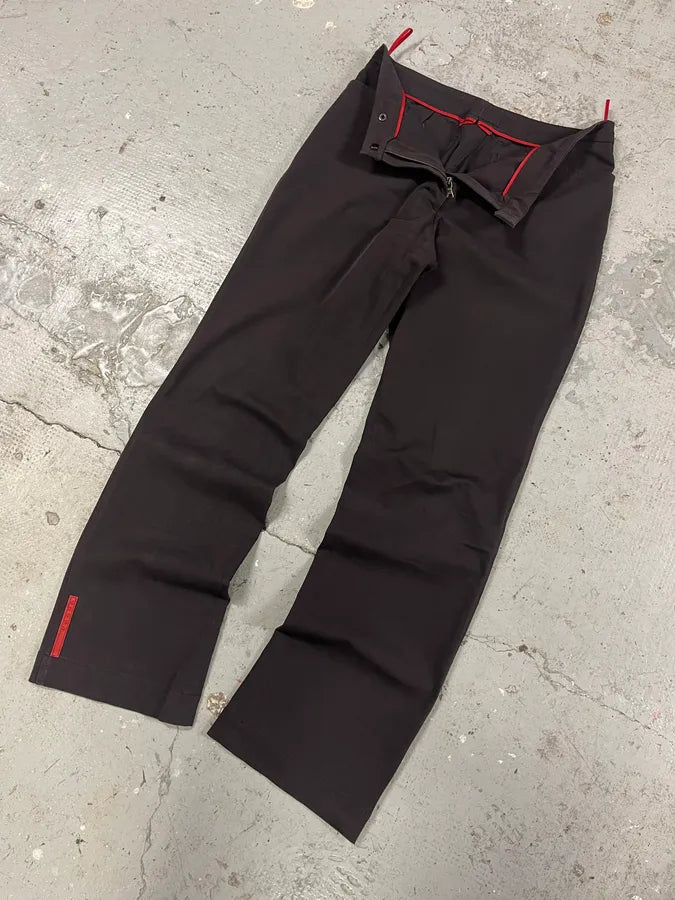 2000s Prada Brown Linea Rossa Pants fDHTabI 5