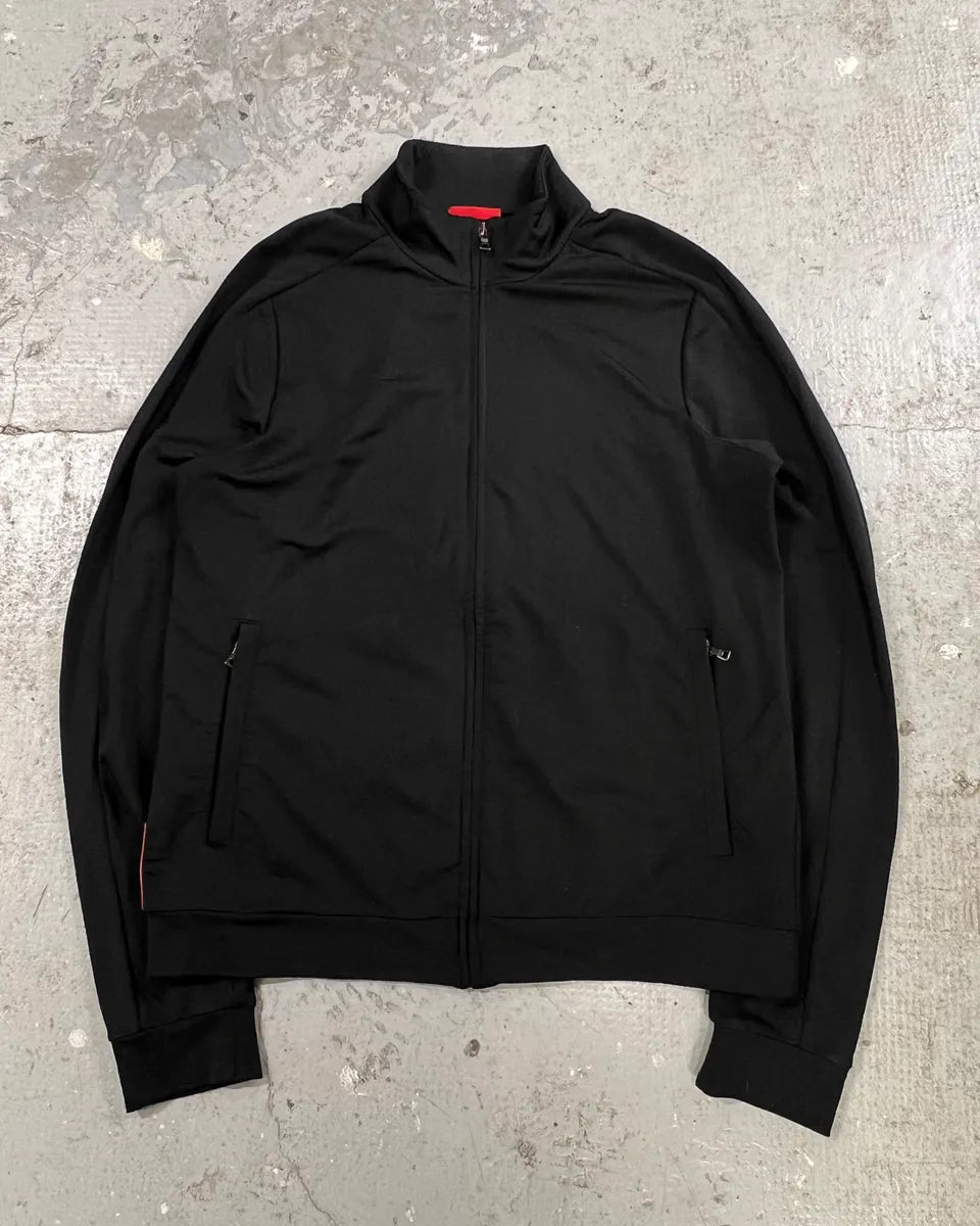 2000s Prada Black Linea Rossa Zip-up Sweater (M) 0