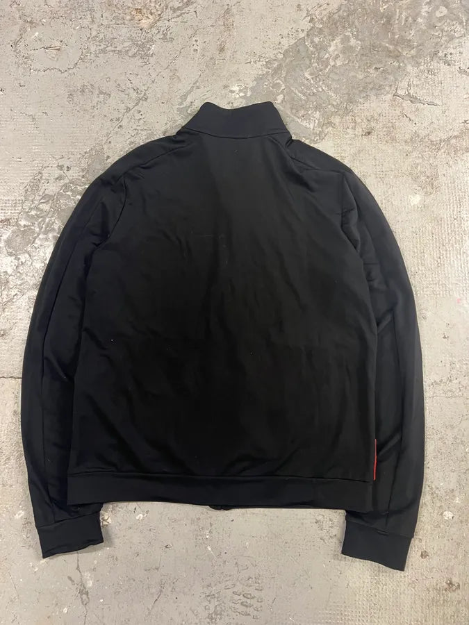 2000s Prada Black Linea Rossa Zip-up Sweater (M) 1