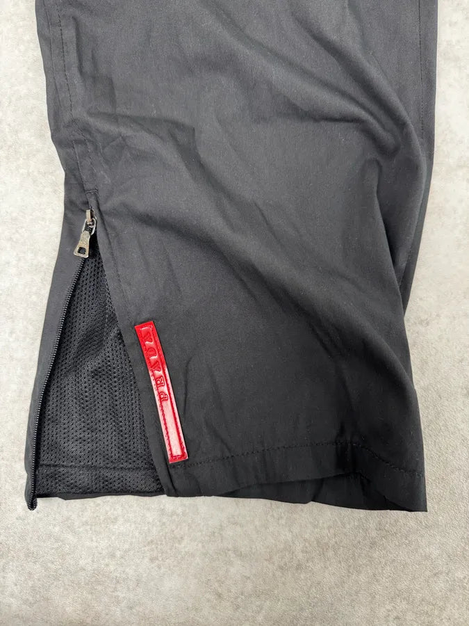 2000s Prada Black Loose Technical Pants FFWVqLz 8