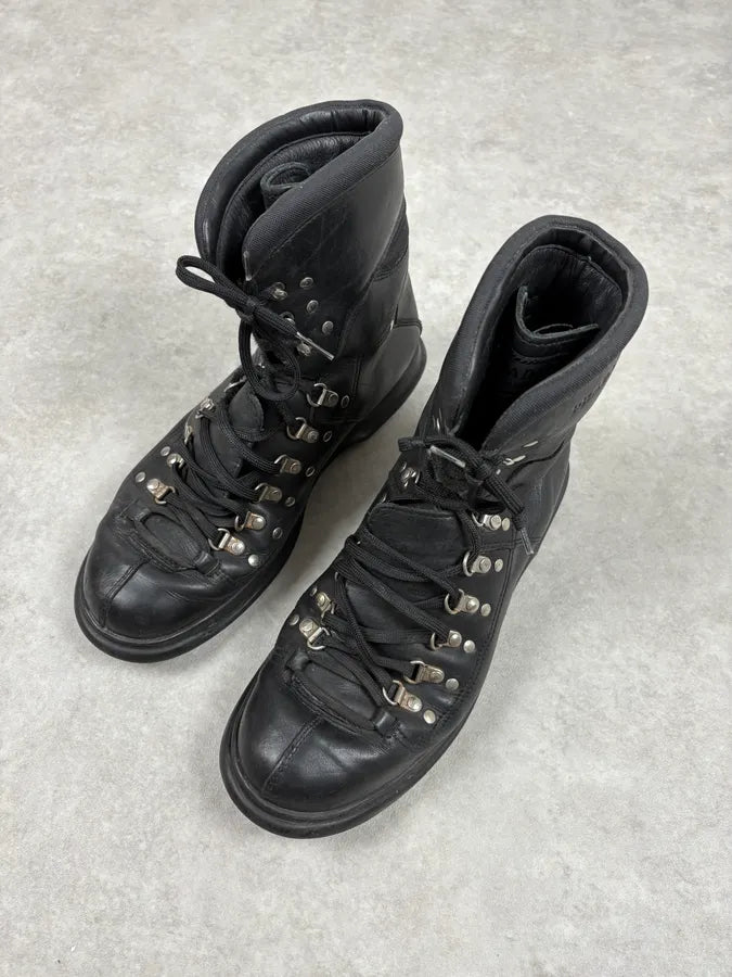 2000s Prada Black Metallic Leather Boots ksgKHMq 2