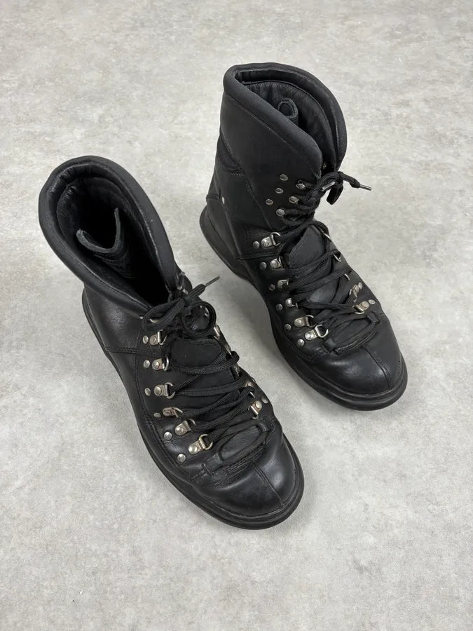 2000s Prada Black Metallic Leather Boots ksgKHMq 3