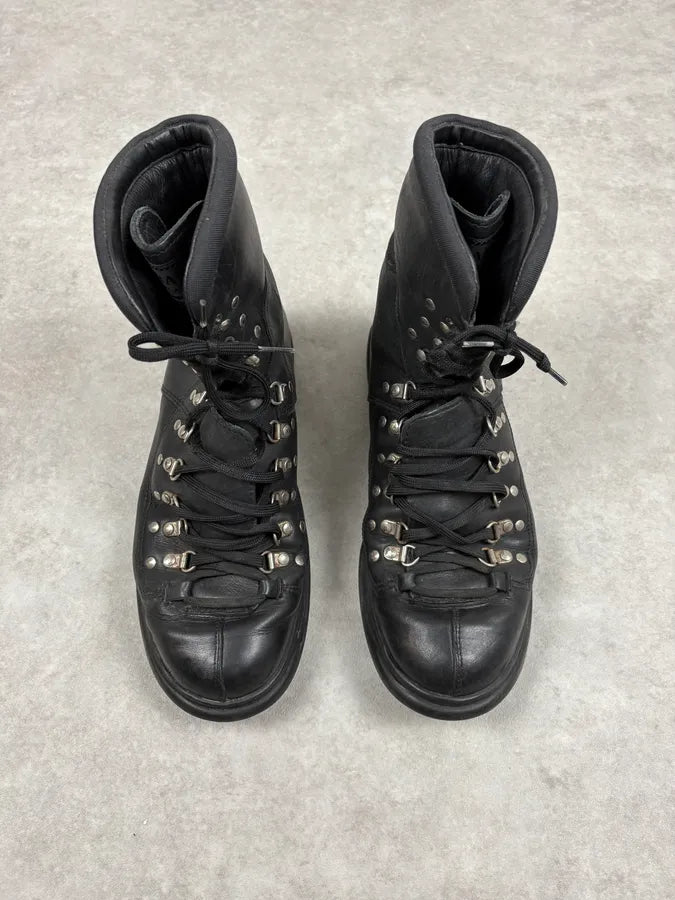 2000s Prada Black Metallic Leather Boots ksgKHMq 1