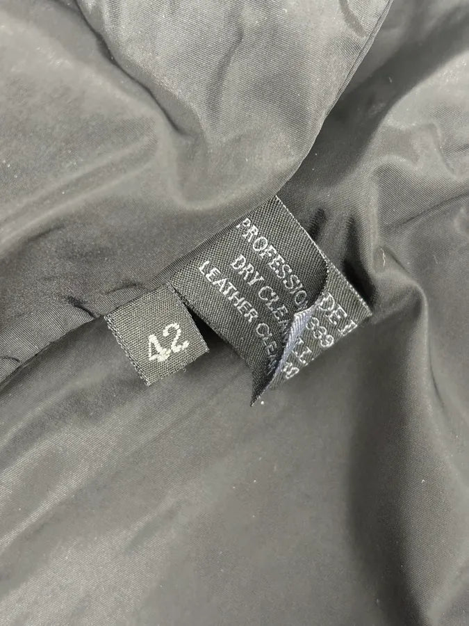 AW1999 Prada Black Minimalist Biker Leather Jacket VKjPDUE 10