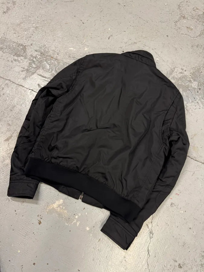 2000s Prada Black Minimalist Bomber Jacket xfawAVc 5