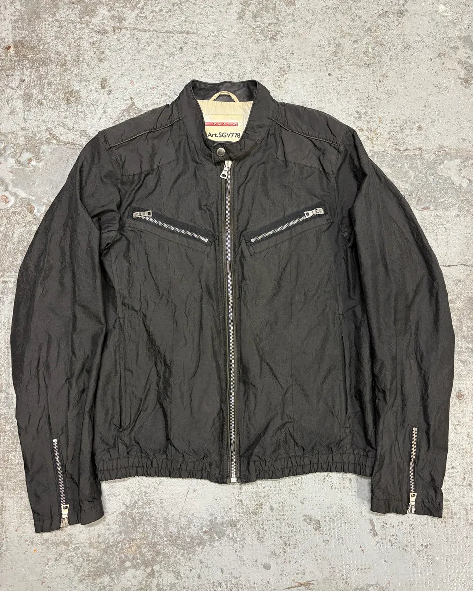 2000s Prada Black Minimalist Jacket DkaINcd 0