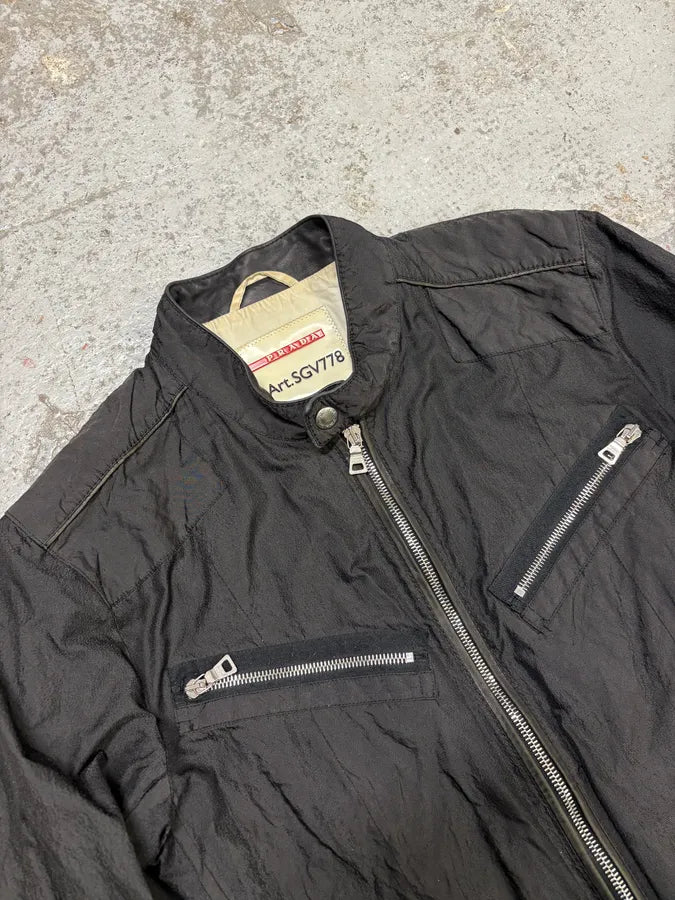 2000s Prada Black Minimalist Jacket DkaINcd 4