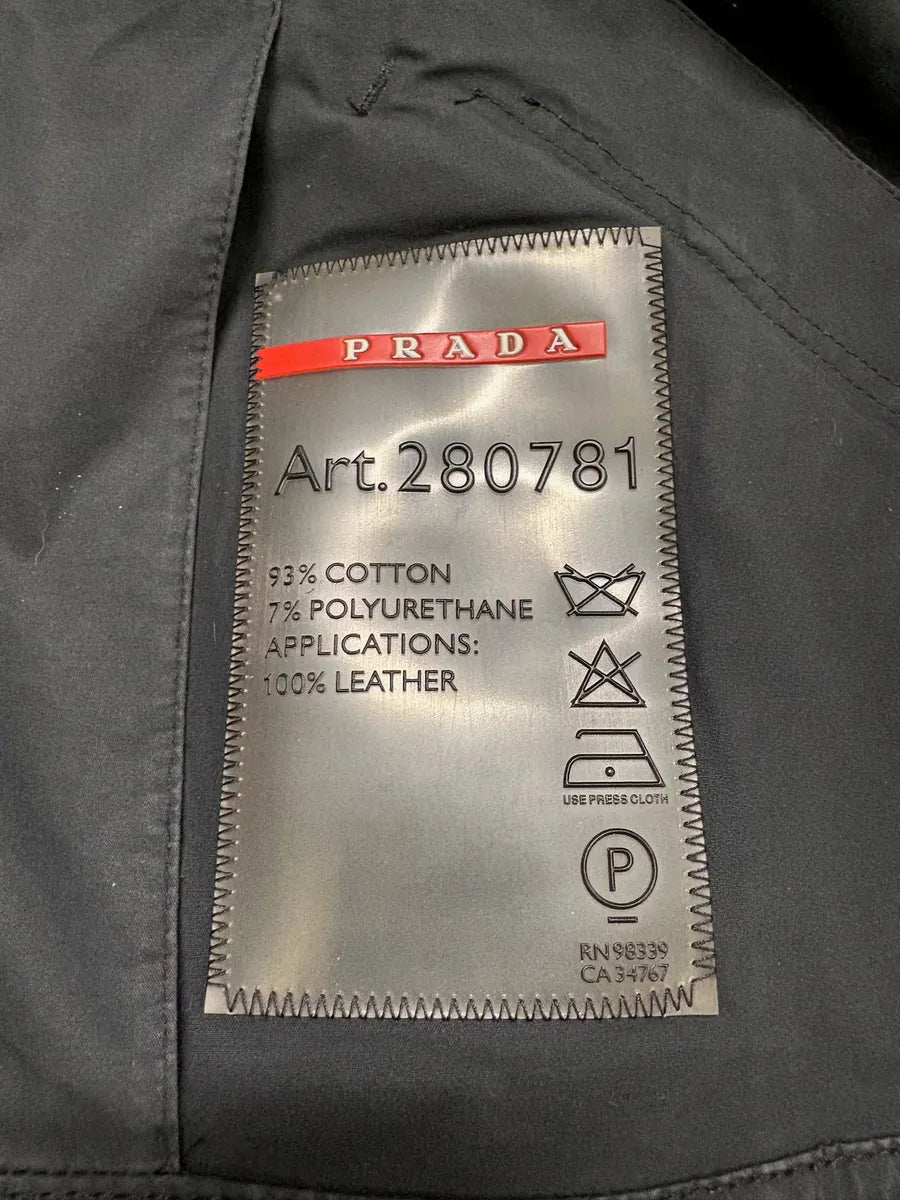 2000s Prada Black Minimalist Jacket (M) wWGCodN 4