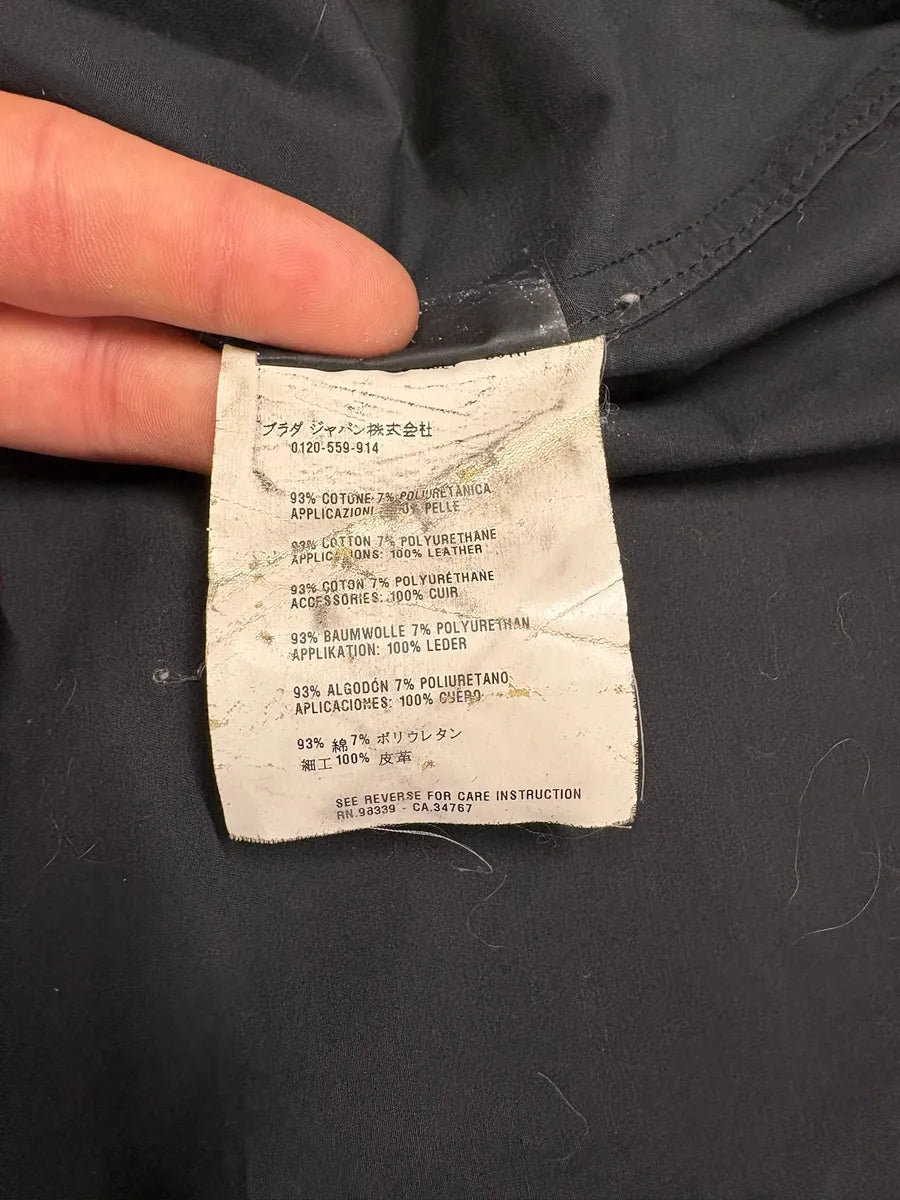 2000s Prada Black Minimalist Jacket (M) wWGCodN 5
