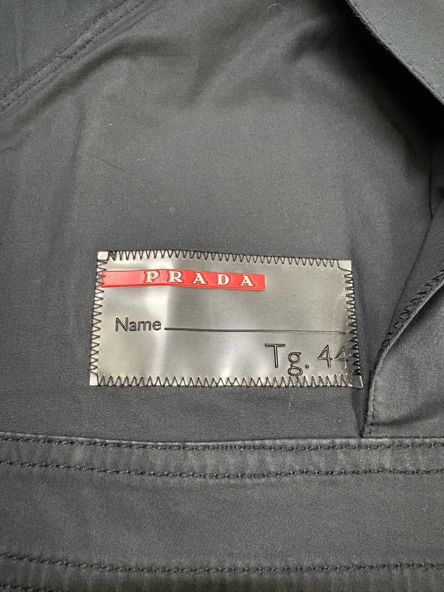 2000s Prada Black Minimalist Jacket (M) wWGCodN 6