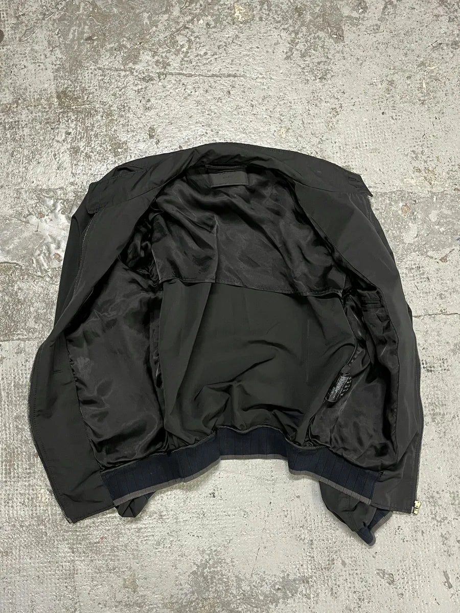 2000s Prada Black Minimalist Light Jacket zgpefQF 4