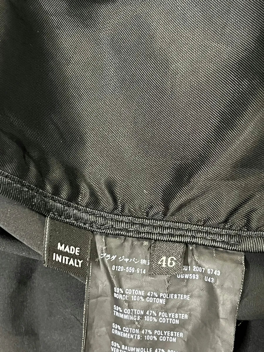 2000s Prada Black Minimalist Light Jacket zgpefQF 7
