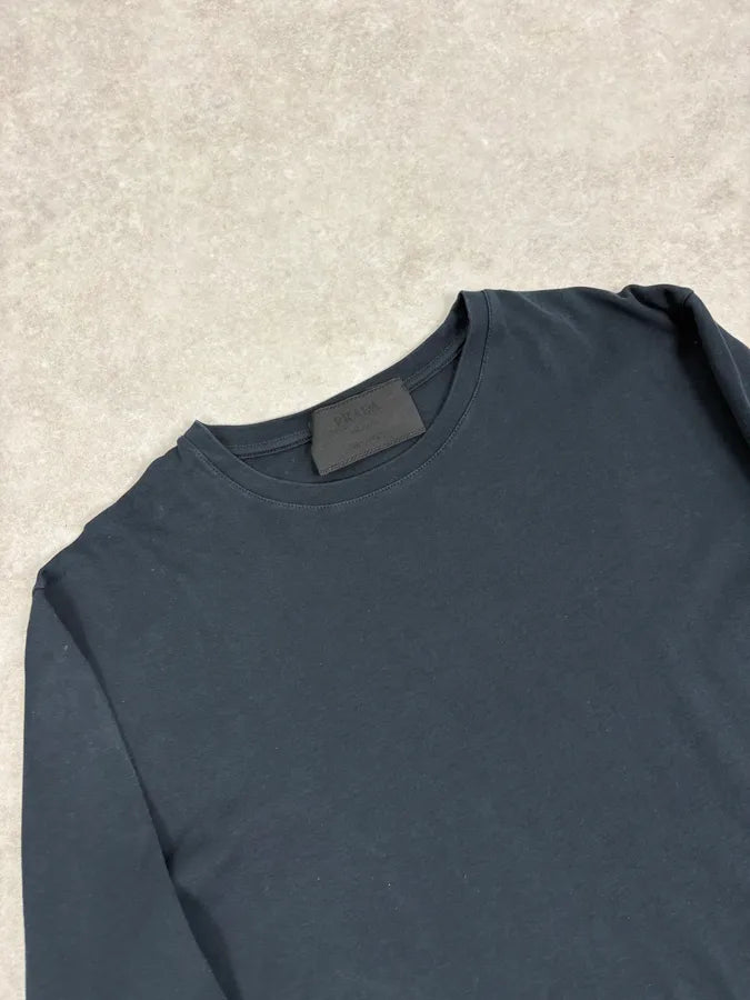 2000s Prada Black Minimalist Longsleeve T-Shirt GoOPZng 4