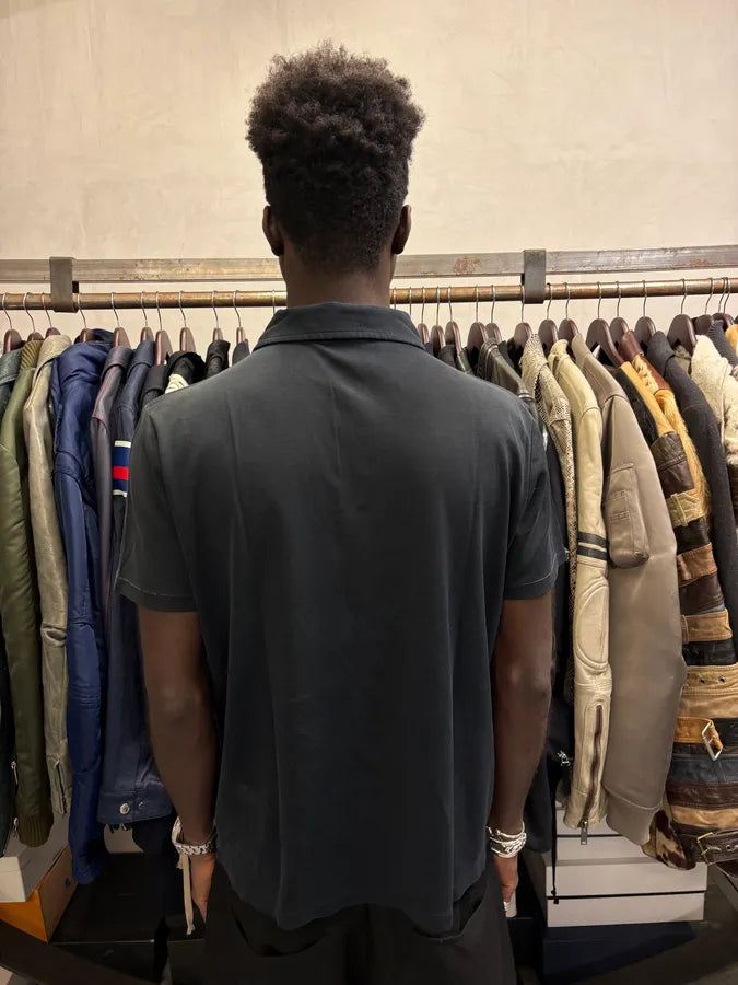 2000s Prada Black Linea Rossa Minimalist Polo Shirt UxvwtWF 2