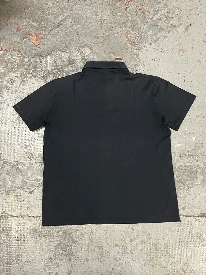 2000s Prada Black Linea Rossa Minimalist Polo Shirt UxvwtWF 4