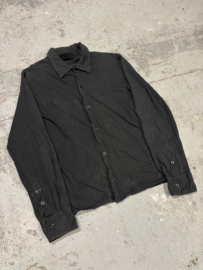 2000s Prada Black Minimalist Shirt jLZhfcj 1
