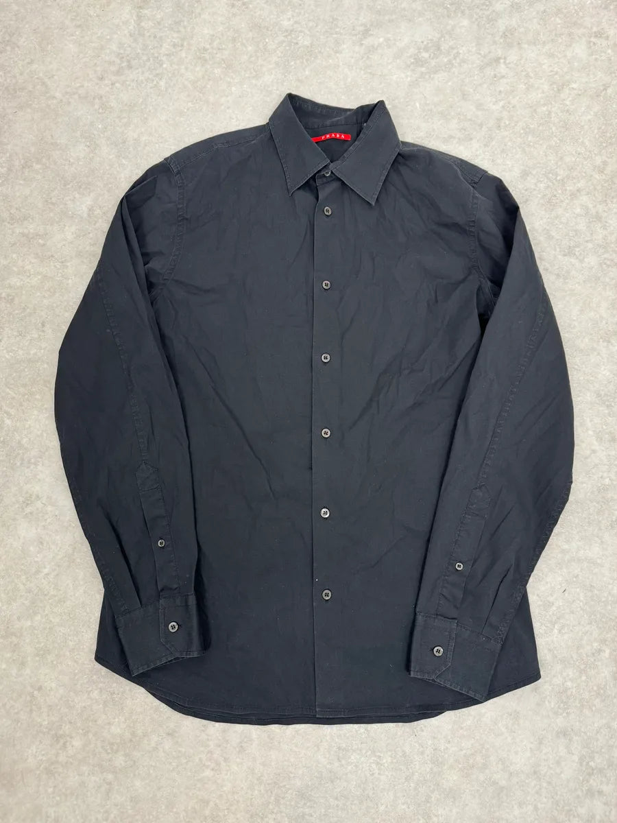 2000s Prada Black Minimalist Shirt IbjBBQj 3