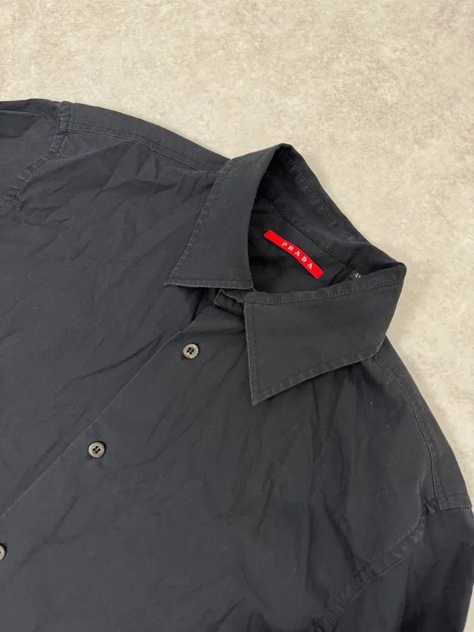 2000s Prada Black Minimalist Shirt IbjBBQj 4