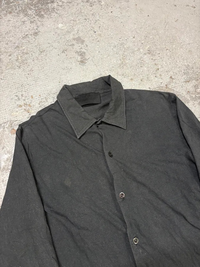 2000s Prada Black Minimalist Shirt jLZhfcj 2