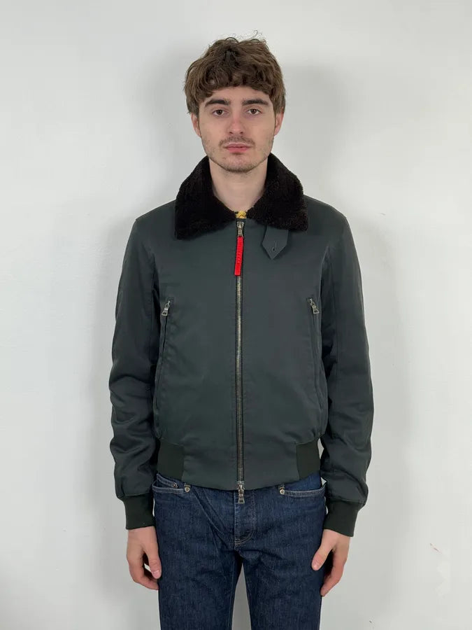 2000s Prada Black Nylon Bomber Jacket aITcQub 1