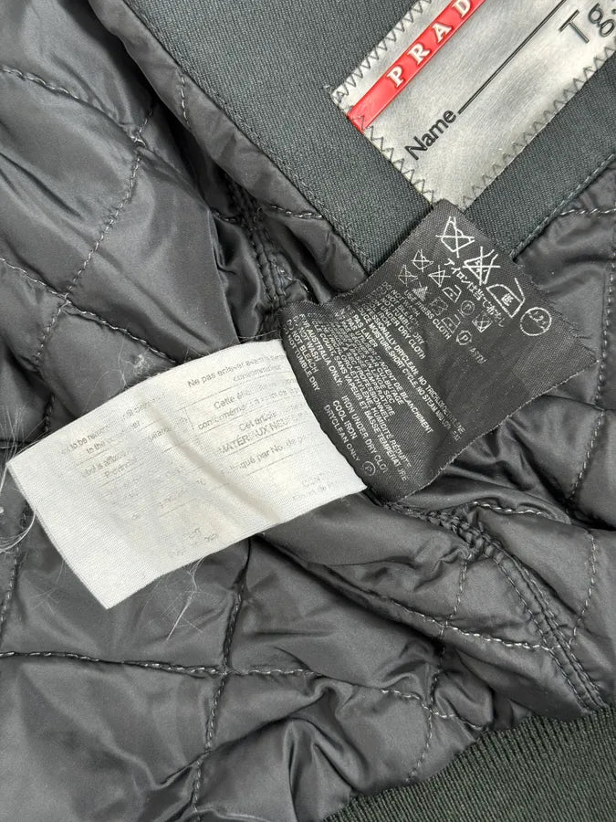 2000s Prada Black Nylon Bomber Jacket aITcQub 11