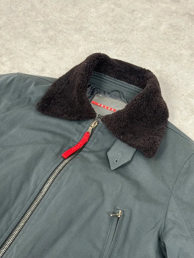 2000s Prada Black Nylon Bomber Jacket aITcQub 3