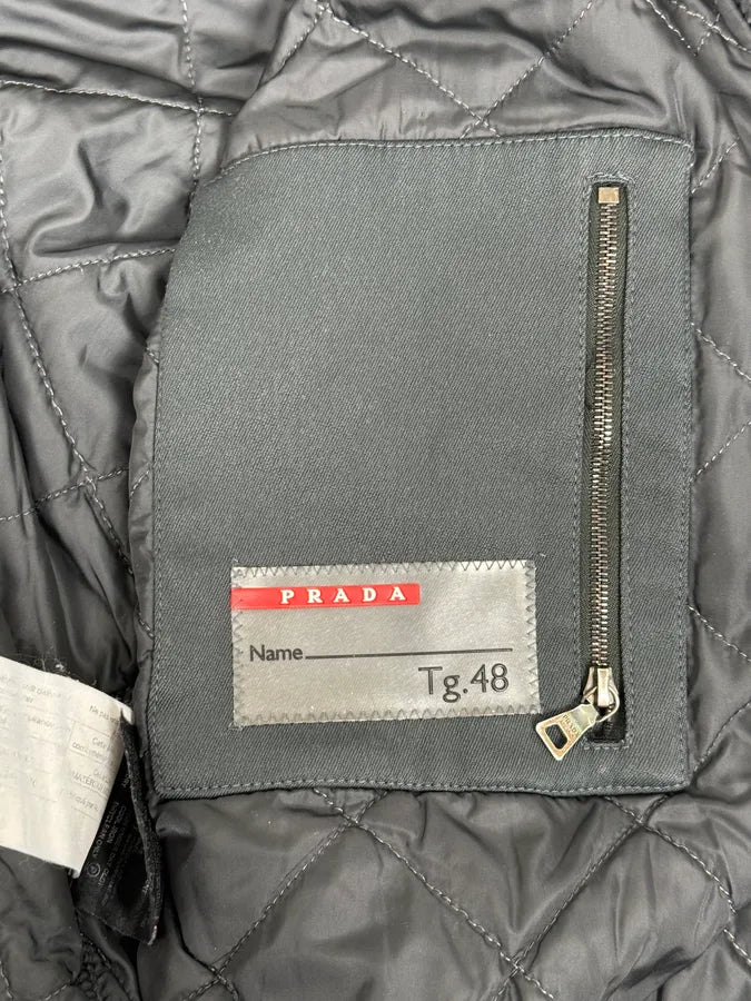 2000s Prada Black Nylon Bomber Jacket aITcQub 9