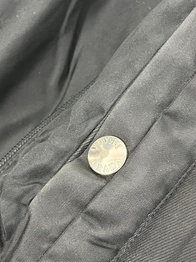 2000s Prada Black Nylon Bomber Jacket EZSkBBL 11