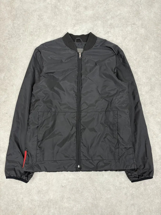 2000s Prada Black Nylon Bomber Jacket SoEazoW 0