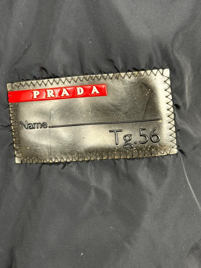 2000s Prada Black Nylon Bomber Jacket ECHBHFy 9
